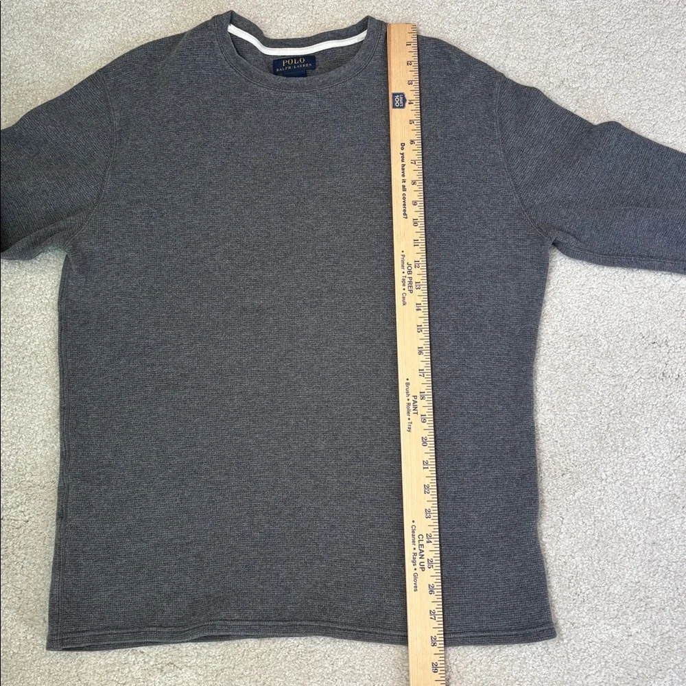 Polo Ralph‎ Lauren Waffle Knit Thermal Pony Pullover Long Sleeve Gray Men’s XL